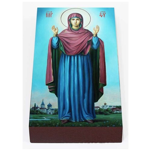 Икона Божией Матери Нерушимая Стена, печать на доске 7*13 см табынская икона божией матери печать на доске 7 13 см