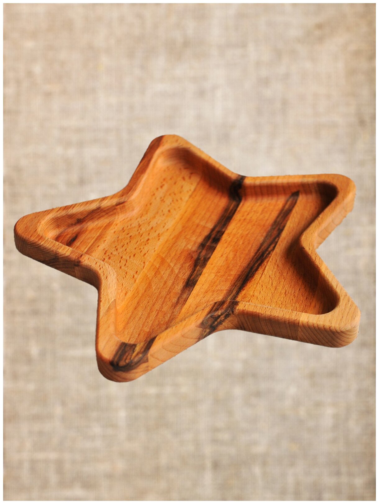 Деревянное блюдо "Звезда" Riform, 27 см, Бук, 1 предмет — фото 1