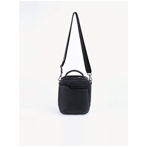 фото Вместительная мужская сумка на плечо/италия, 100% натуральная кожа giorgio ferretti