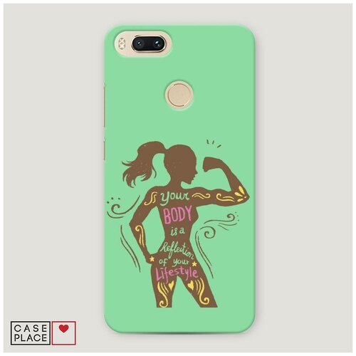 фото Чехол пластиковый xiaomi mi 5x силуэт спортивной девушки case place