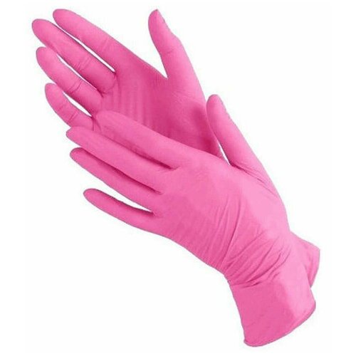 Перчатки Wally Plastic M цвет розовый, 100 шт, 50 пар