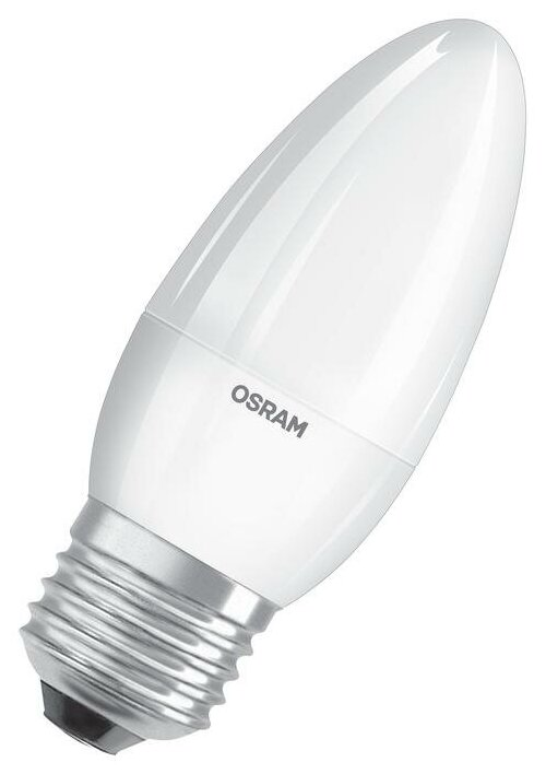 Лампа светодиодная LED Value LVCLB75 10SW/830 10Вт свеча матовая E27 230В 10х1 RU OSRAM 4058075579538 (упаковка 5 шт)