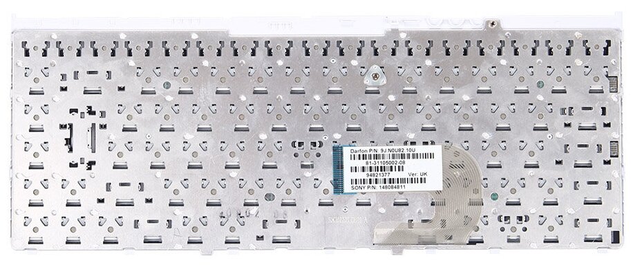 Клавиатура для Sony Vaio VGN-FW VGNFW VGN-FW11ER VGN-FW11LR 9JN0U82101 148084172 чернаясеребряная