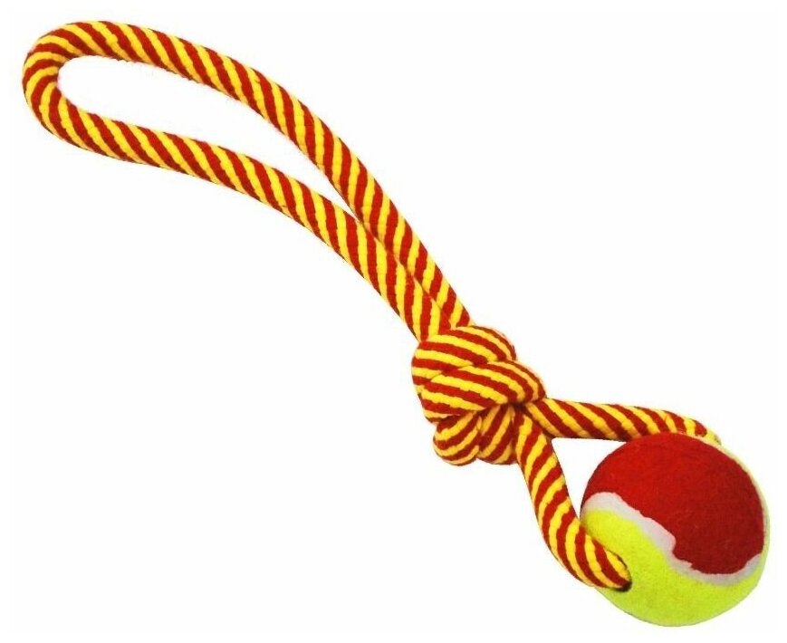 Грейфер №1 веревка плетеная с мячом. 33см
