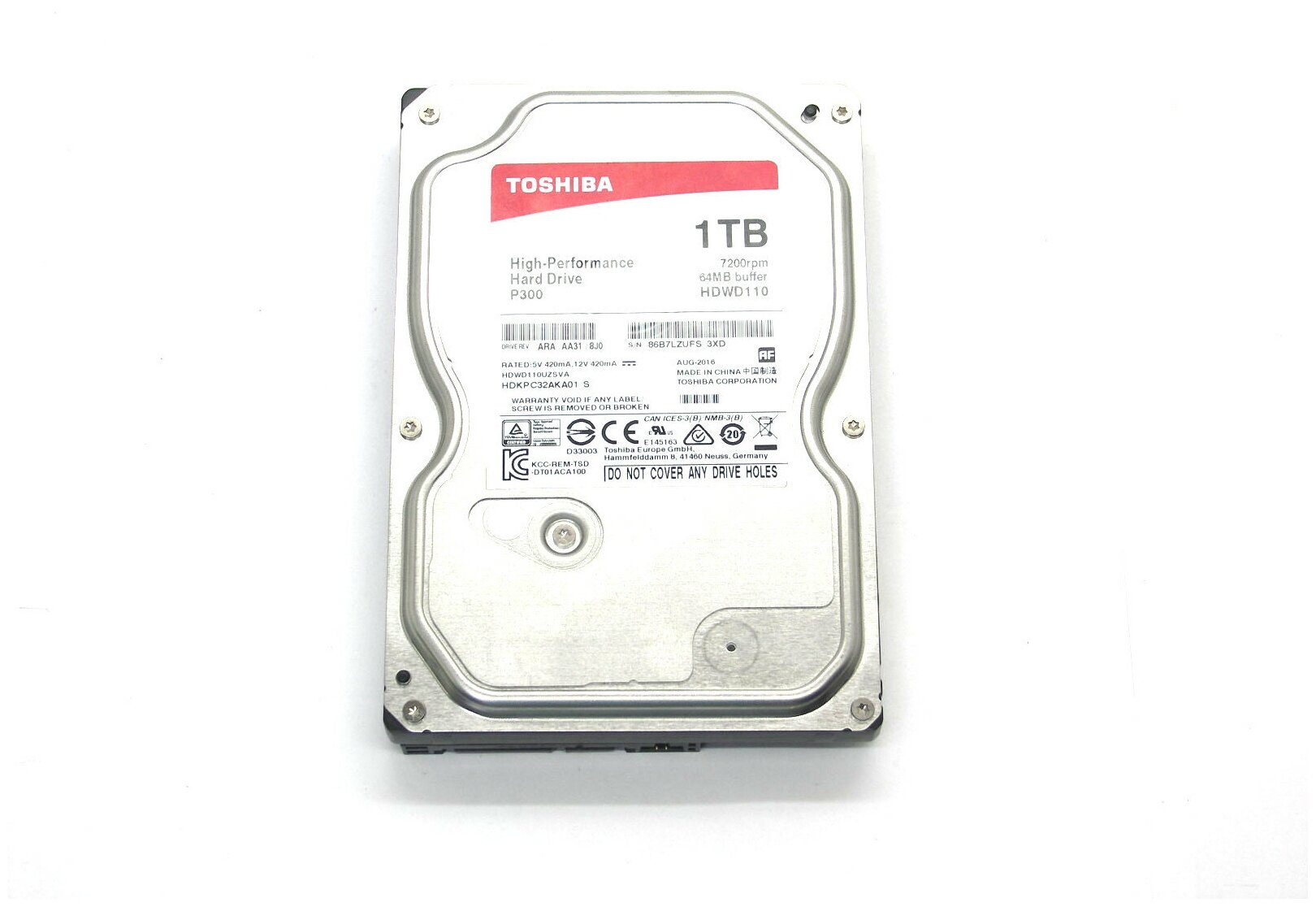 Жесткий диск Toshiba 1TB HDWD110 SATA