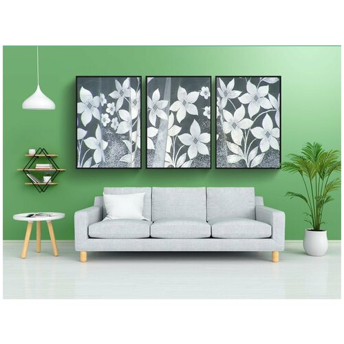 фото Набор модулных постеров для интерьера "занавес, окно, стекло" 60x90 см. в тубусе, без рамки lotsprints