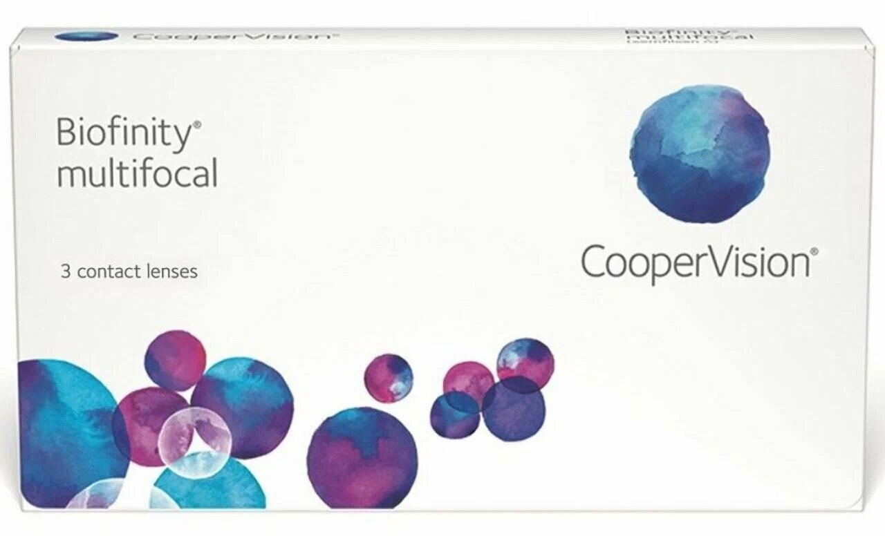 Мультифокальные линзы CooperVision Biofinity multifocal (3 линзы) Аддидация +2.00D +2.50 R 8.6, ежемесячные, прозрачные