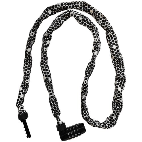 Противоугонный замок цепь GHL кодовый 4 цифры ghl-123C 4х1200мм черный