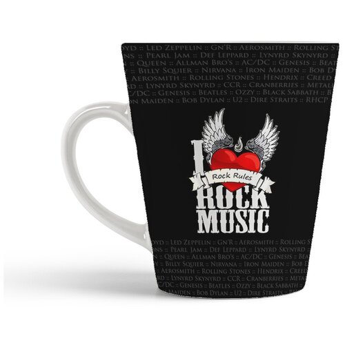 фото Кружка-латте coolpodarok i love rock music
