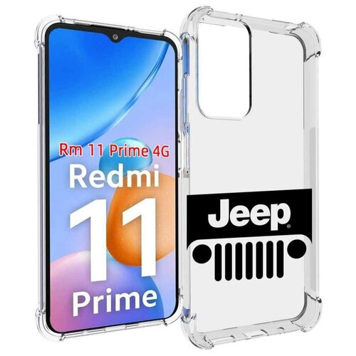 Чехол MyPads jeep-джип-3 мужской для Xiaomi Redmi 11 Prime 4G задняя-панель-накладка-бампер чехол mypads лого bmw мужской для xiaomi redmi 11 prime 4g задняя панель накладка бампер