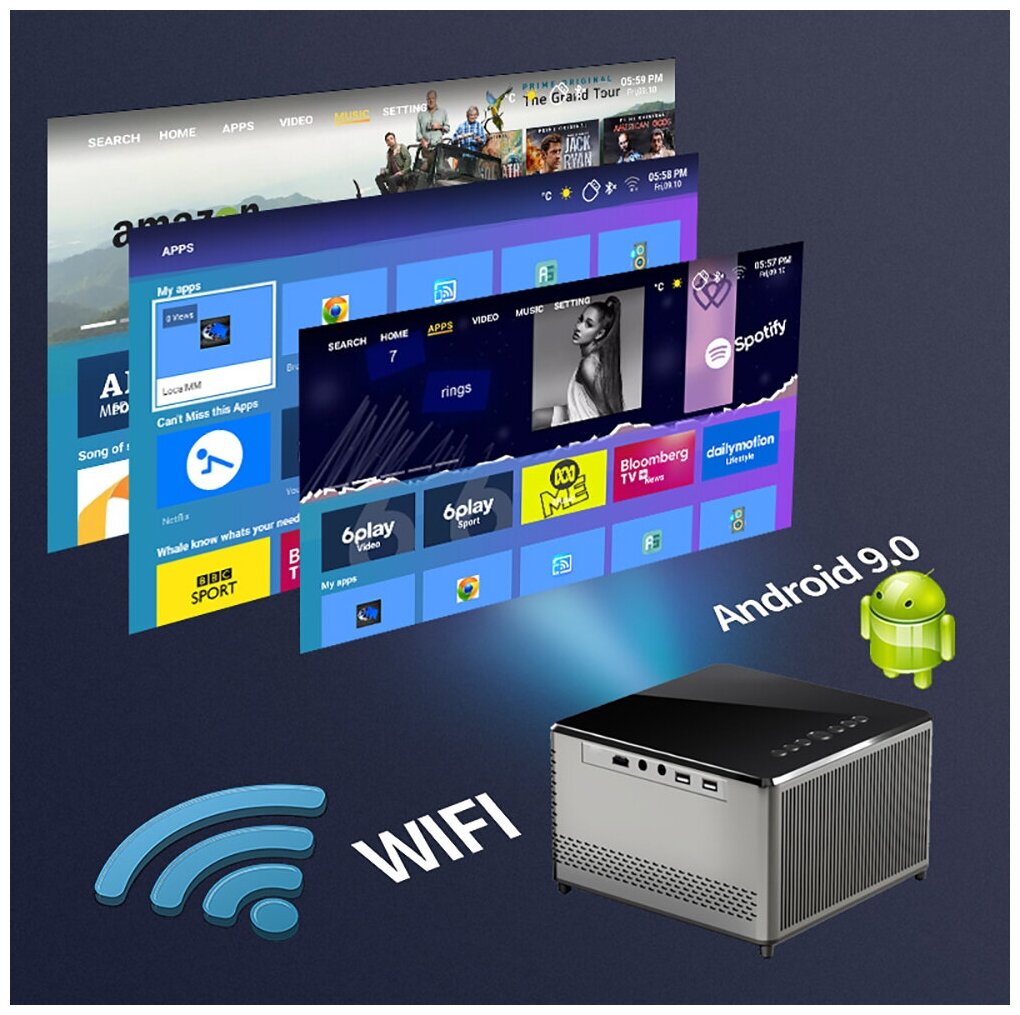 Проектор TouYinGer T10W new Android