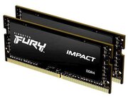 Оперативная память Kingston SO-DIMM DDR4 64Gb (2x32Gb) 2666MHz pc-21300 FURY Impact Black (KF426S16IBK2/64)