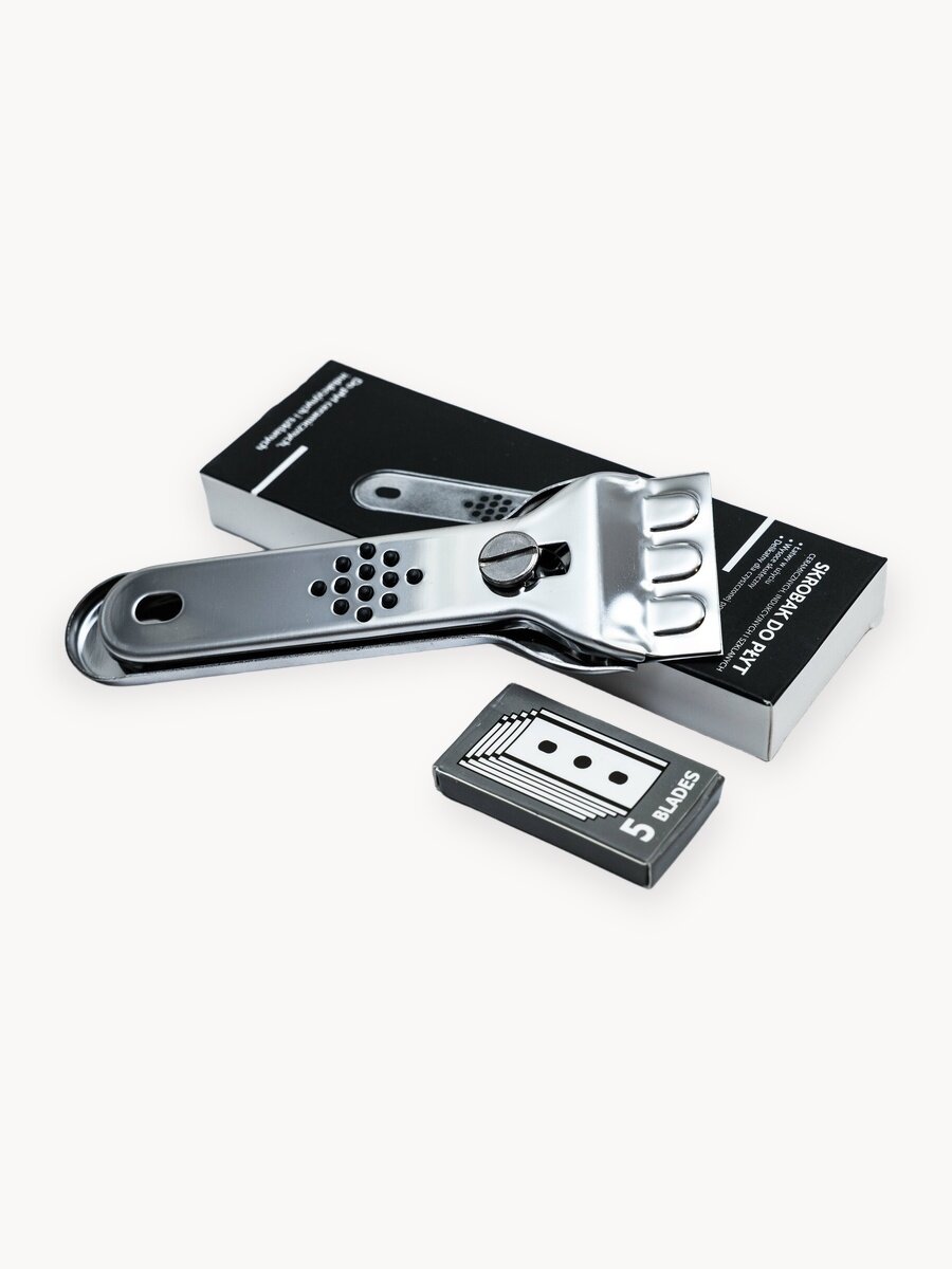 Скребок для стеклокерамических плит металлический