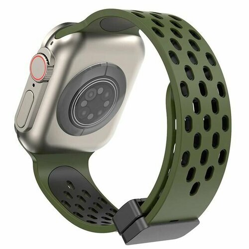 Браслет с магнитной застежкой для Apple Watch 42/44/45/49 (хаки)