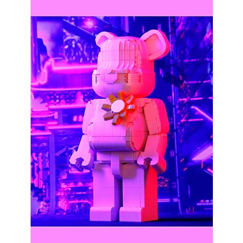 Конструктор 3D из миниблоков Balody Bearbrick Мишка розовый 1126 элементов - BA21165