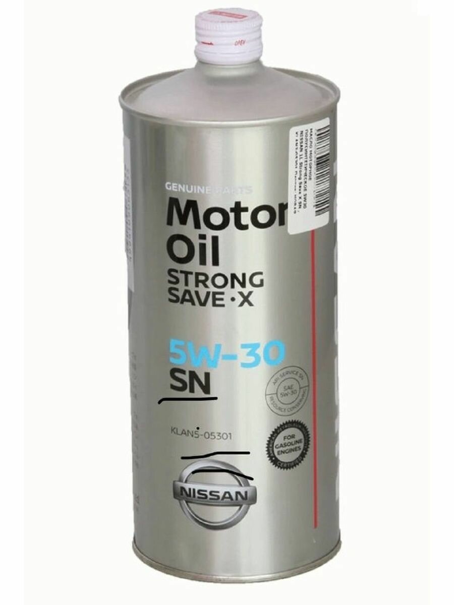 Синтетическое моторное масло Nissan SN Strong Save X 5W-30