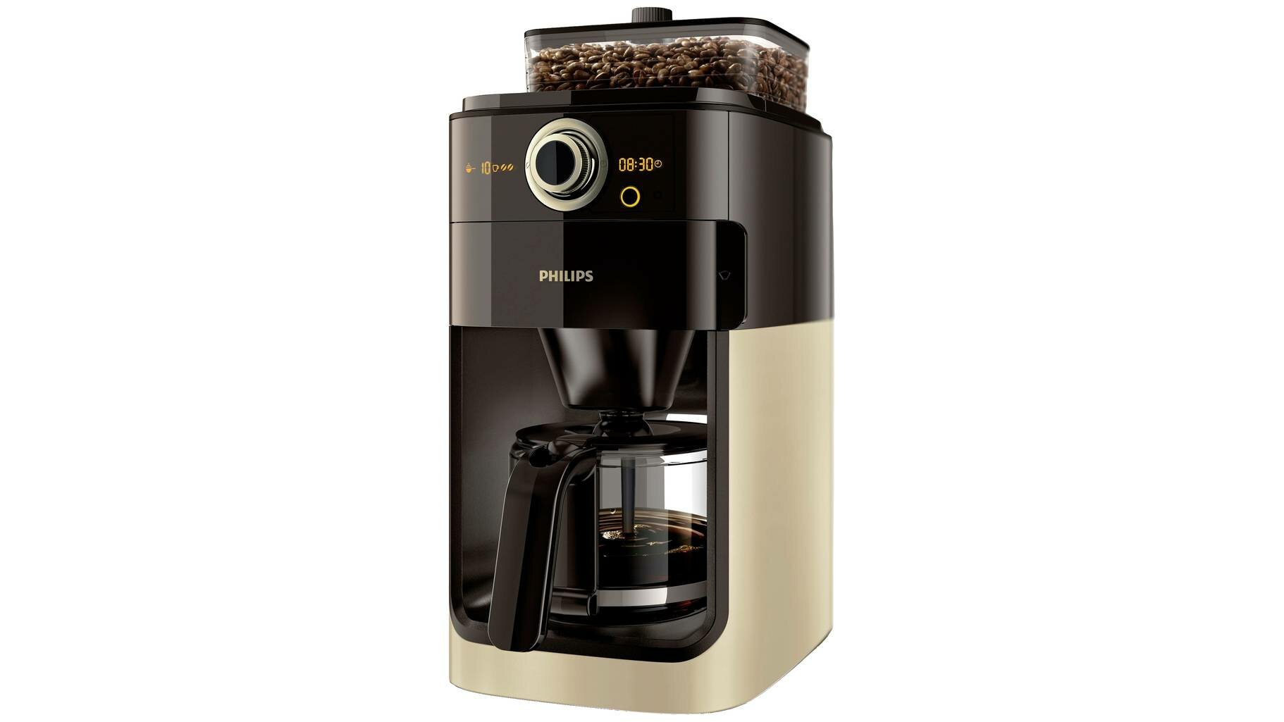 Кофемашина Philips Grind & Brew HD7768/90 Цвет шампанского - фотография № 3