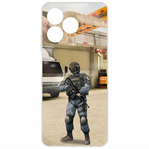 Чехол накладка Krutoff Clear Case Cтандофф 2 (Standoff 2) GIGN для Realme C51