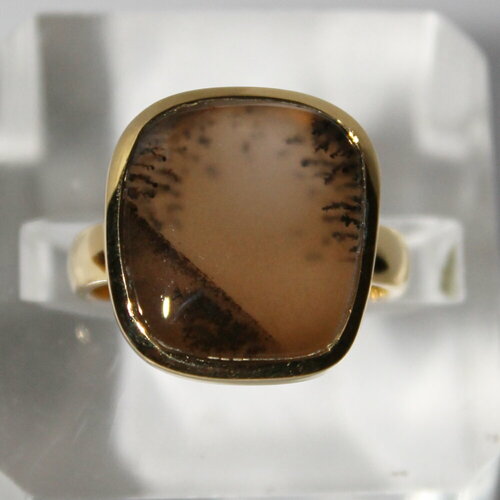 Кольцо True Stones, агат, размер 18, серый, коричневый кольцо true stones агат размер 17 серый коричневый