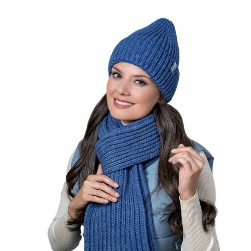 фото Шапка бини landre, размер 56-59 см, синий