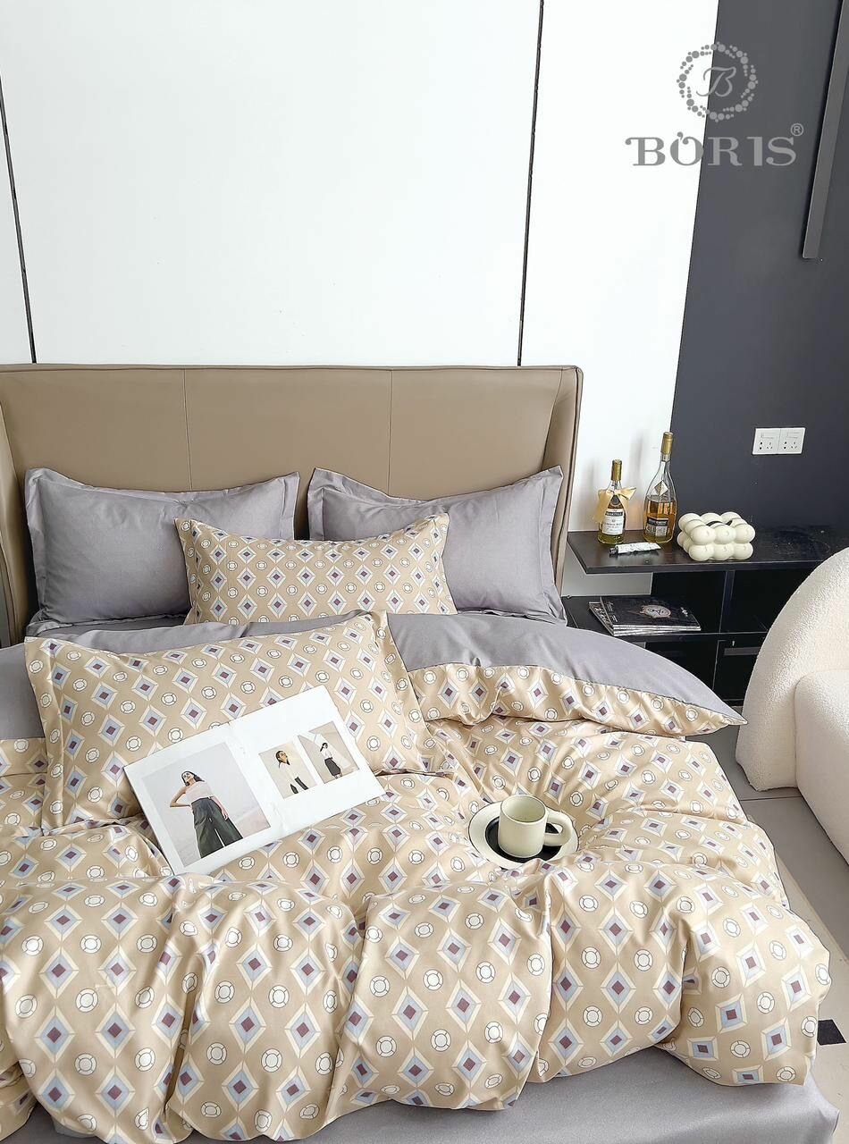 фото Комплект постельного белья/ Boris /На резинке по кругу/ Двухспальный /В подарок