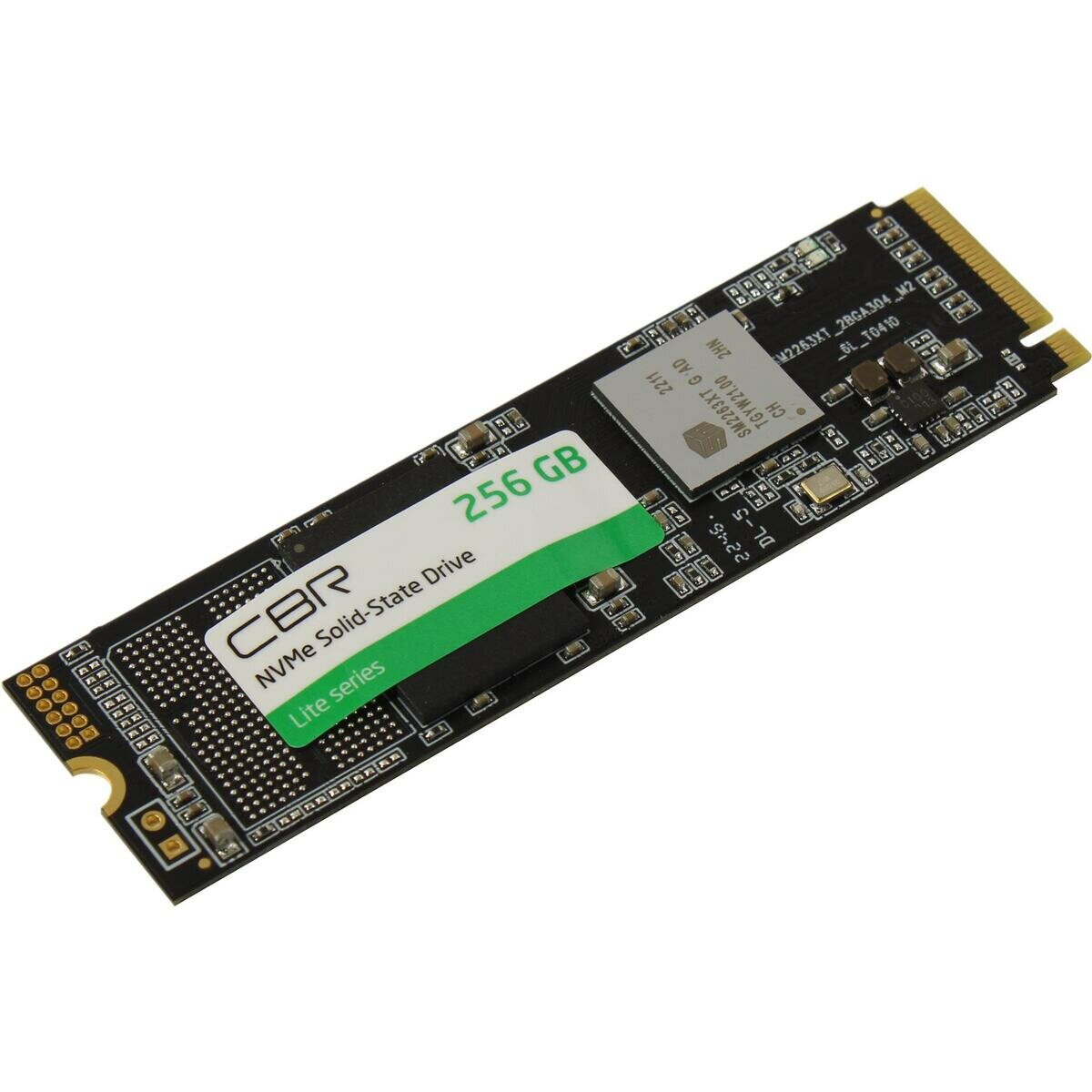 Внутренний SSD-накопитель CBR (SSD-256GB-M.2-LT22), серия "Lite", 256 Гб, M.2 2280, PCIe 3.0 x4, NVMe, черный