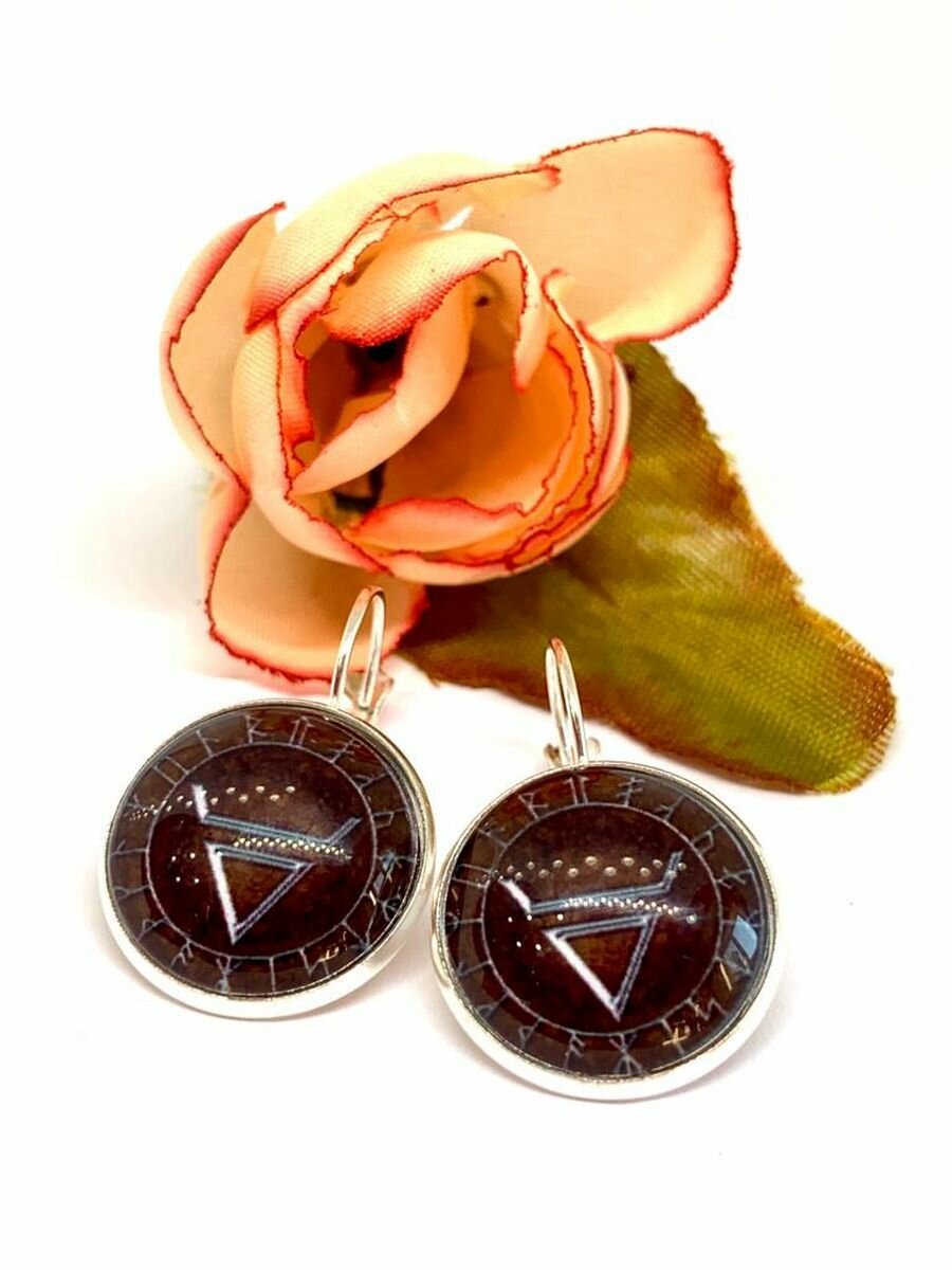 Серьги Вербица, размер 30 мм, серебряный — фото 1