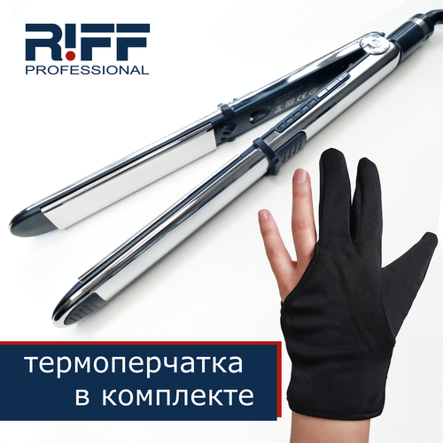 Профессиональный утюжок для волос RIFF Professional Щ100 с гальваническим покрытием 25 х 110мм гальванический утюжок для выпрямления и накрутки волос термоперчатка в комплекте 6490₽