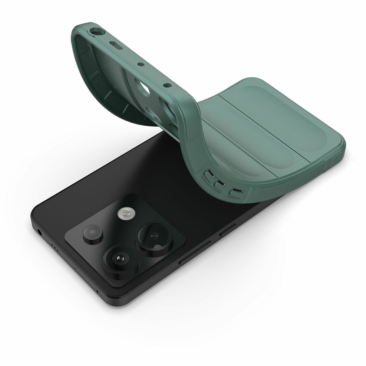 Противоударный чехол Flexible Case для Poco X6 5G зеленый — фото 1