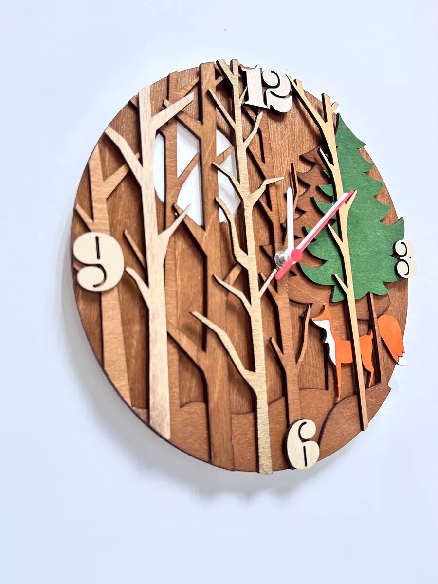 Настенные часы картина ручная работа — фото 1