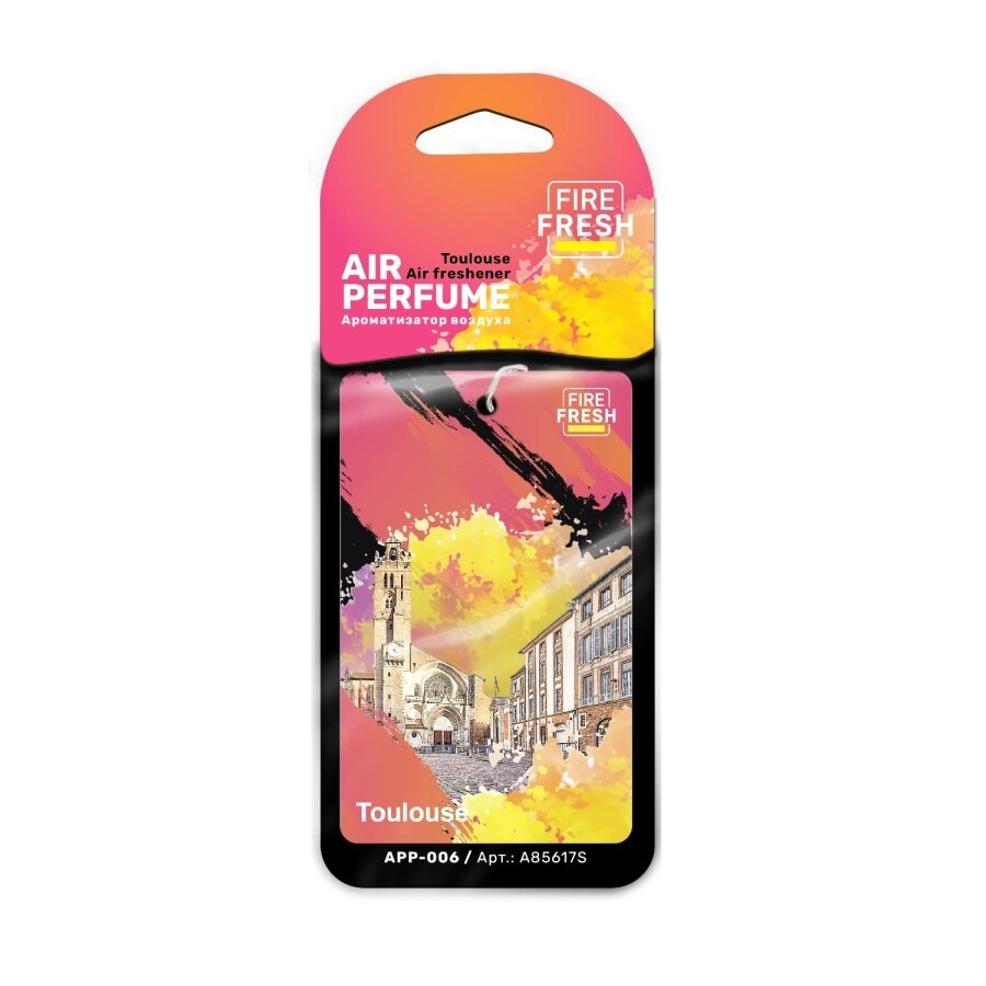 Ароматизатор Fire Fresh "AIR PERFUME" APP-006, картонный, подвесное размещение, аромат спорта