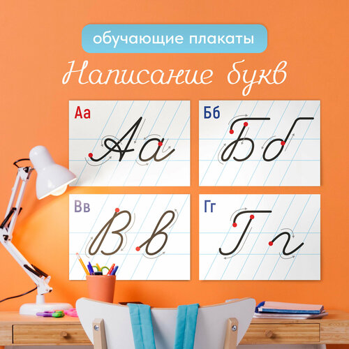 Комплект демонстрационных карточек Написание букв 796₽
