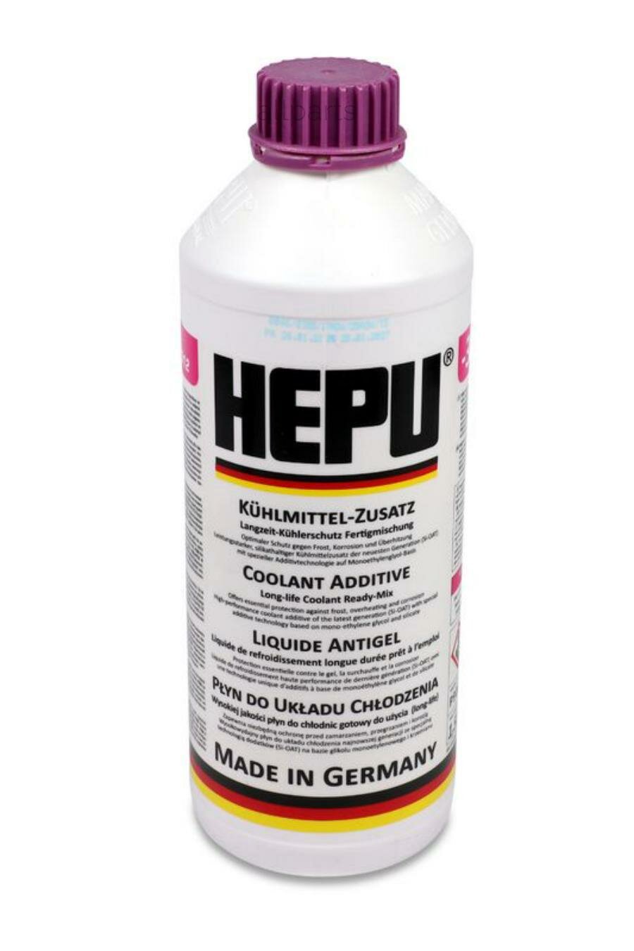 HEPU P900-RM-EVO12 Антифриз 1,5л - готовый фиолетовый, VAG TL-774-L (G 12E 050 A2), Deutz DQC CC-14, MAN 324 SiOAT evo, HEPU P900-RM-EVO12