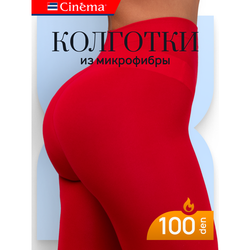 фото Колготки cinema красные 100 den из микрофибры, 100 den, размер 3, rosso