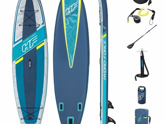 Bestway 65391 BW SUP-доска "Aqua Escape" 335x84x15см , насос, весло, рюкзак, лиш, 3 плавника, ремнабор