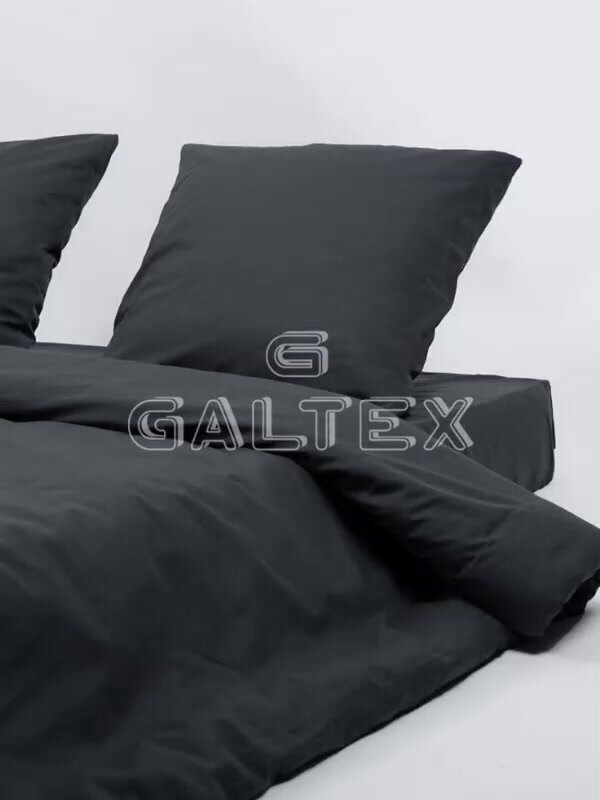 Постельное белье 2 спальное Galtex Нежность (макси. прост.) поплин однотонный Графит — фото 1