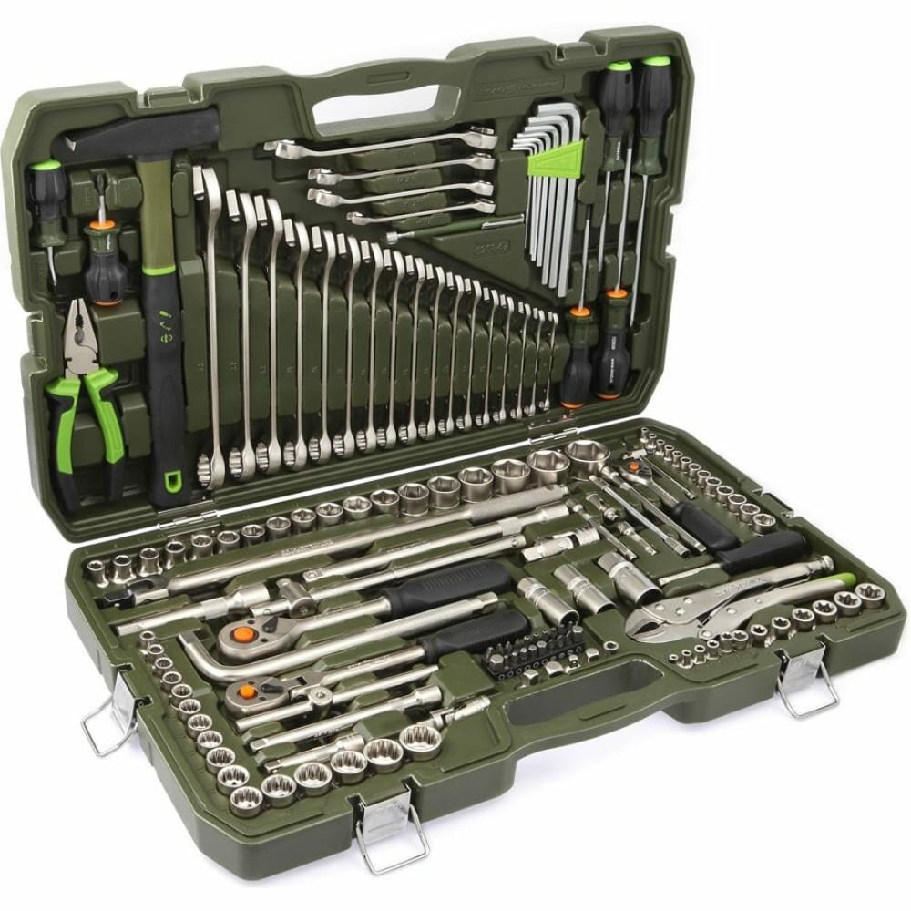 Набор головок 1/4, 3/8, 1/2 дюйма с инструментом 147 предметов Дело Техники 620847