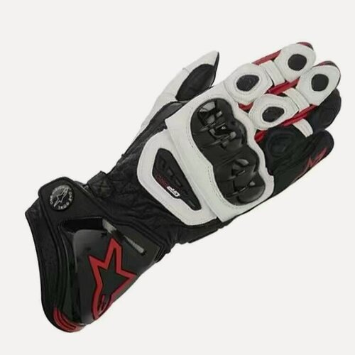 Изображение товара Длинные кожаные перчатки для мотоциклистов, гоночная защитная экипировка