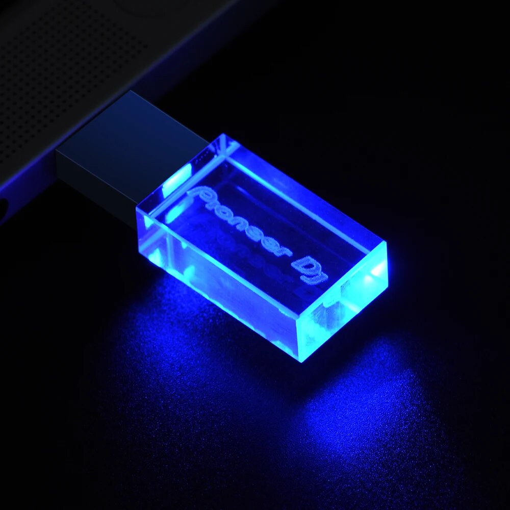 JASTER Crystal LED USB-флешка 64 ГБ, Blue LED, 4 ГБ