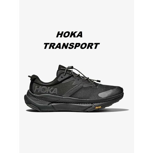 фото Кроссовки hoka one one transport, полнота d, размер uk 8; eur 42; usa 8.5; 26.5 см; ru 40.5*, чернвый