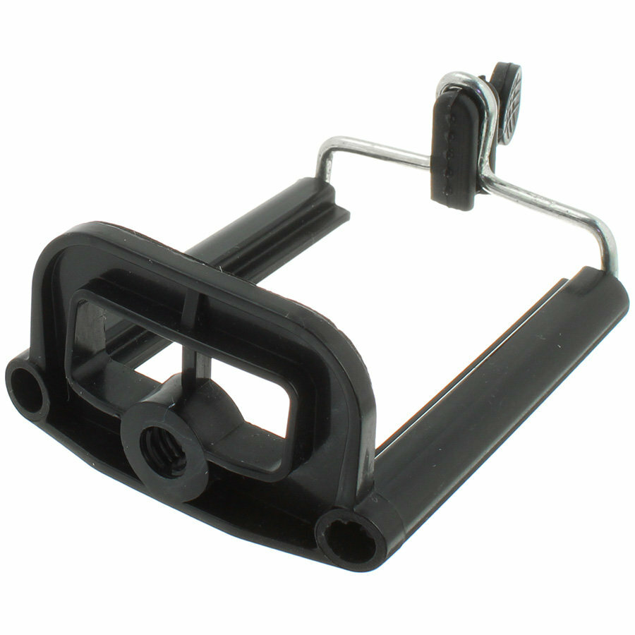 Струбцина для фотоаппарата, на штатив, 1/4", универсальная, поворотная, черная рамка — фото 1