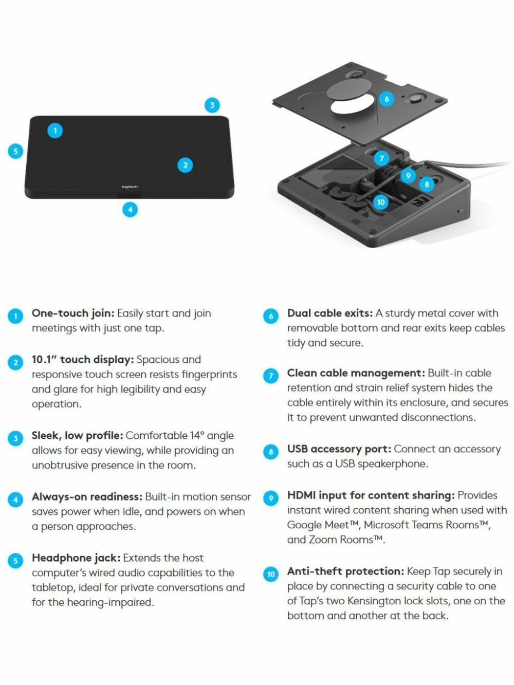 Сенсорный контроллер LOGITECH Tab (939-001950) — фото 1