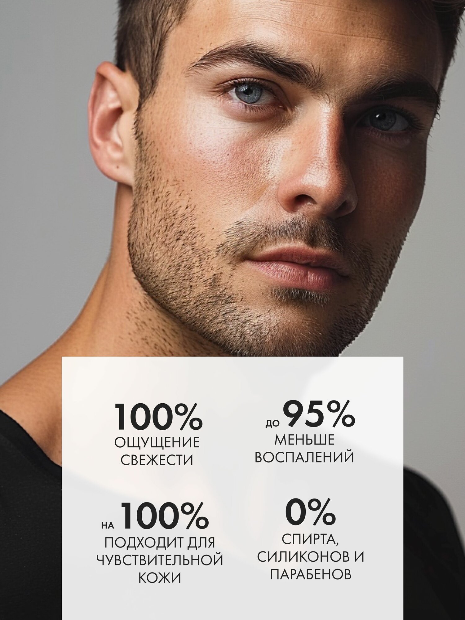 Natura Siberica MEN Ледяной гель после бритья мужской для чувствительной кожи успокаивающий и охлаждающий 150 мл — фото 1