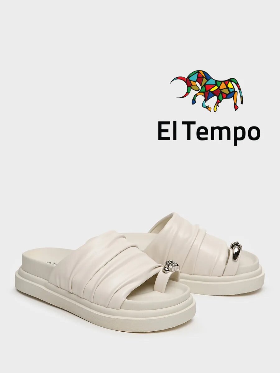 Сабо El Tempo, размер 38, молочный