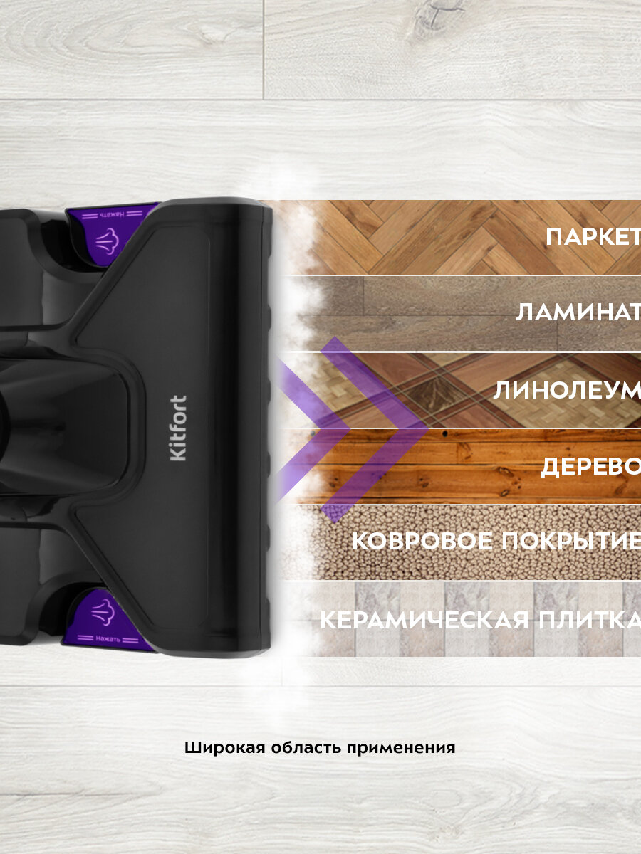 Вертикальный паровой пылесос "2 в 1" Kitfort КТ-575-1 — фото 1