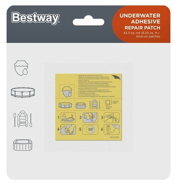 Bestway Ремонтный набор, водостойкий, 10 шт, 62091 Bestway