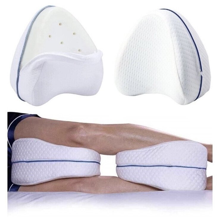 Анатомическая подушка для ног Leg Pillow со съёмным чехлом - фотография № 2