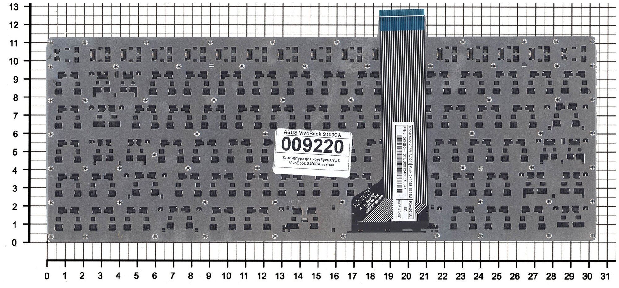 Клавиатура для ноутбука Asus F402CA черная без рамки плоский Enter