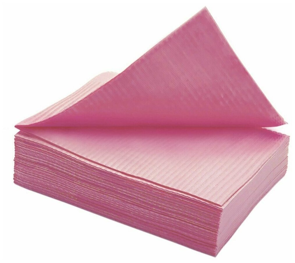 Салфетки медицинские ламинированные 33х45 см, 125 шт., цвет розовый - фотография № 3