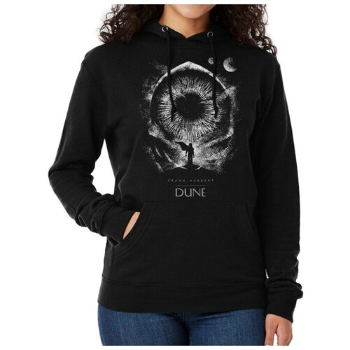 фото Толстовка / худи dream shirts дюна - фрэнк герберт женский черный 44 размер